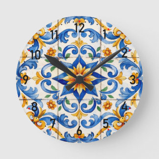 Relógio Redondo Tile Time Fiesta Clock