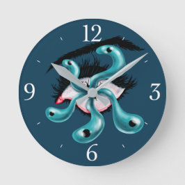 Relógio Redondo Tímpano de horror ocular monstro gótico estranho