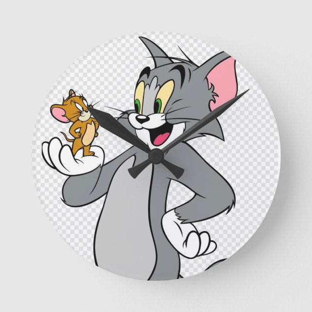 Relógio Redondo Tom E Jerry Clock (Frente)