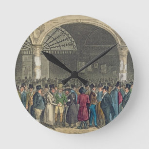 Relógio Redondo Tom & Jerry que visitam a bolsa de valores, 'de