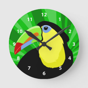 Relógio Redondo Toucan Bird Clocks