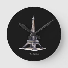 Relógio Redondo Tour Eiffel Paris France