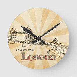 Relógio Redondo Tower Bridge London Wall Clock