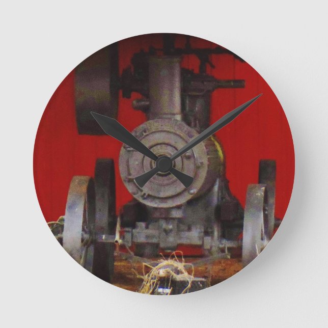 Relógio Redondo Tracter antigo psto vapor (Frente)
