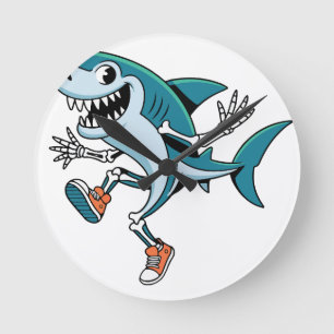 Relógio Redondo Tralalalero Tralala SkeleBoo Halloween Design