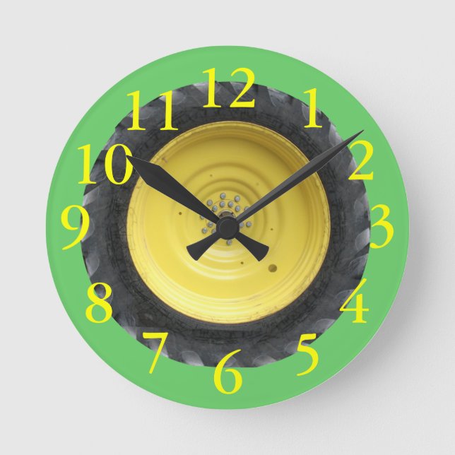 Relógio Redondo Trator Tire Wall Clock (Frente)