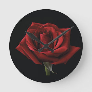 Relógio Redondo travesseiro decorativo Rosa vermelha