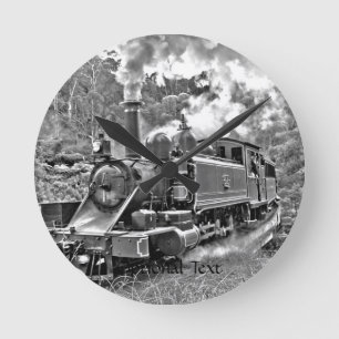 Relógio Redondo Trem do motor de vapor do vintage