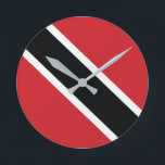 Relógio Redondo Trinidad and Tobago National Flag Clock<br><div class="desc">Trinidad and Tobago National Flag Clock. Show your true colors with this patriotic product and design. This Trinidad and Tobago design is sure head turner and a great gift that special Trinidadian friend will be glad to have.</div>
