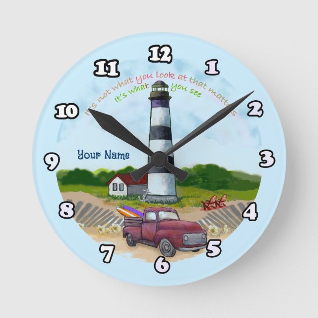 Relógio Redondo Truck Choice  Lighthouse clock (Frente)