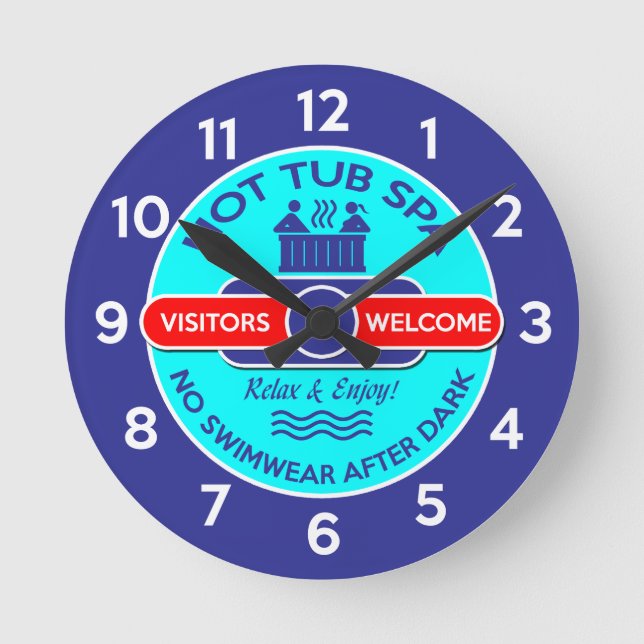 Relógio Redondo Tubo quente (Frente)