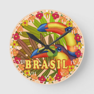 Relógio Redondo Tucanos do Brasil