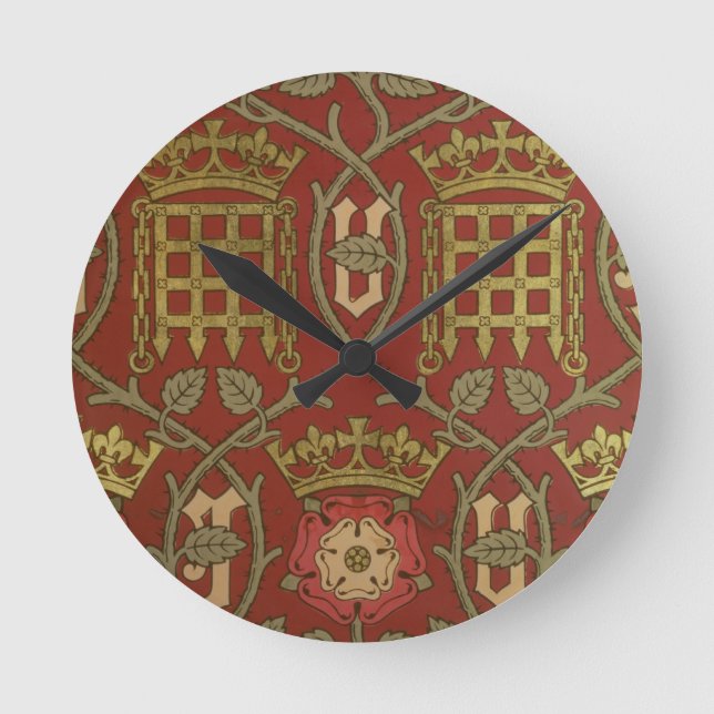 Relógio Redondo "Tudor aumentou", papel de parede da reprodução (Frente)