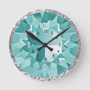 Relógio Redondo Turquoise Gem