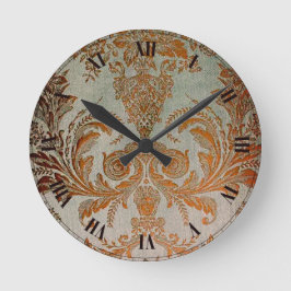 Relógio Redondo Twilight Sunset Brocade Wall Clock