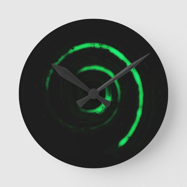 Relógio Redondo Twirls Coloridos (Frente)