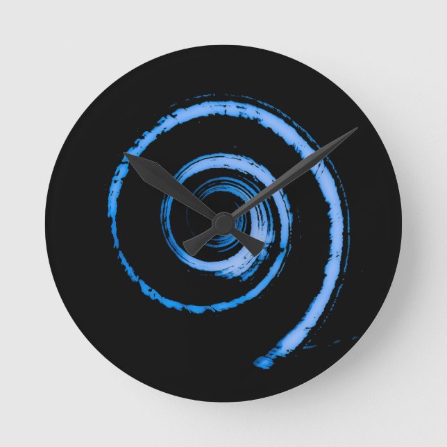 Relógio Redondo Twirls Coloridos (Frente)