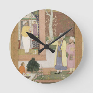 Relógio Redondo Um artista que decora o interior de um pavi do