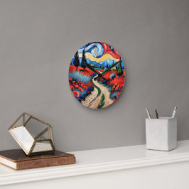 Relógio Redondo Um belo campo