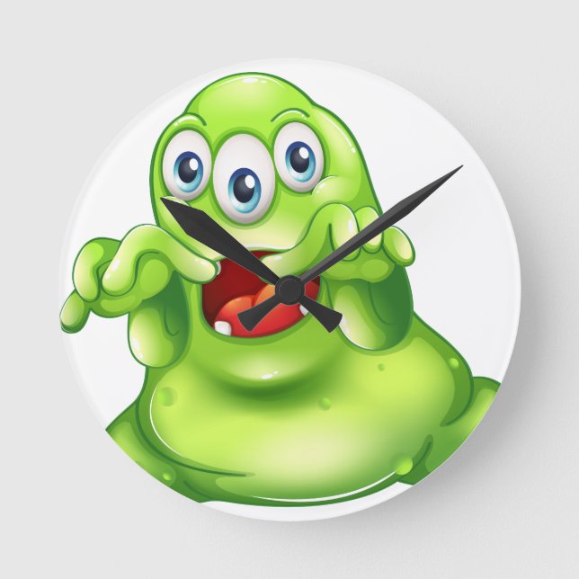 Relógio Redondo Um monstro verde no horror (Frente)