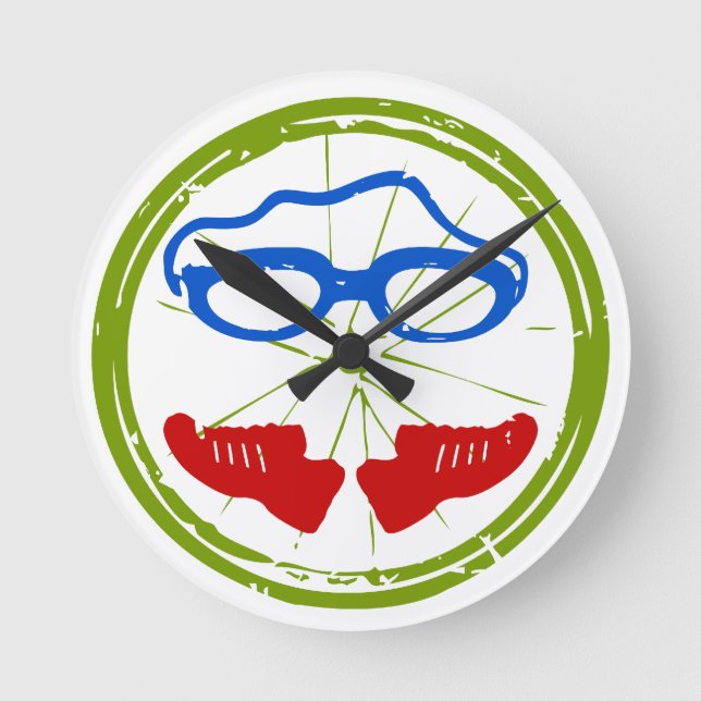 Relógio Redondo Um presente Triathlon excelente para seu amigo ou  (Frente)