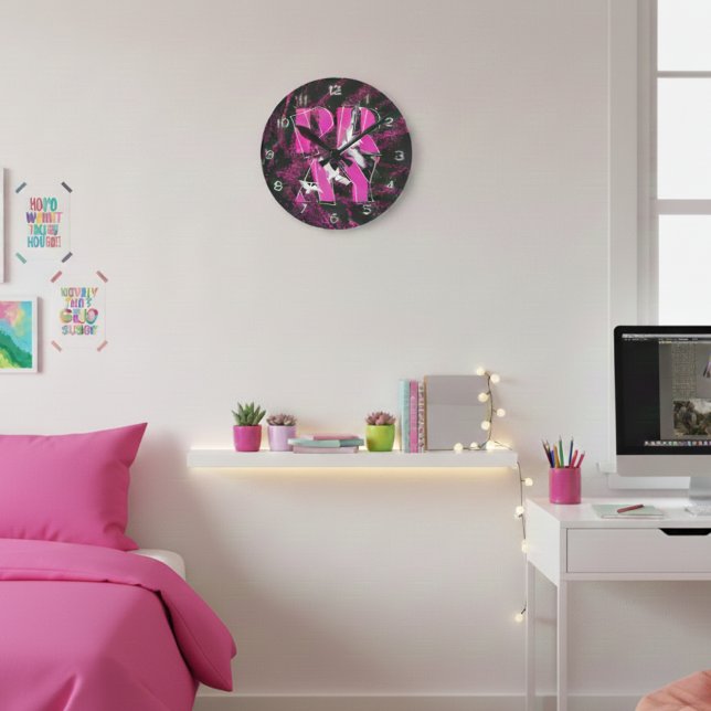 Relógio Redondo Um Simples Lembrete, Rezar à Fé Cristã (Faith on blast. Big PRAY energy for your space. Let your wall talk loud.)