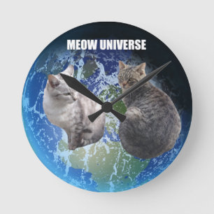 RELÓGIO REDONDO UNIVERSO MEOW