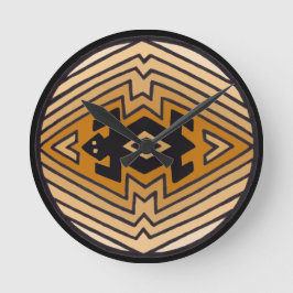 Relógio Redondo Urso Mimbres Nativo Americano