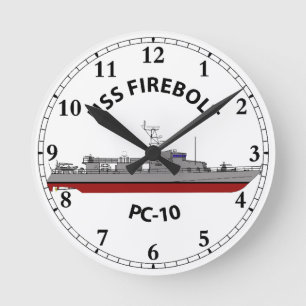 Relógio Redondo USS Firebolt PC-10 patrulha costeira