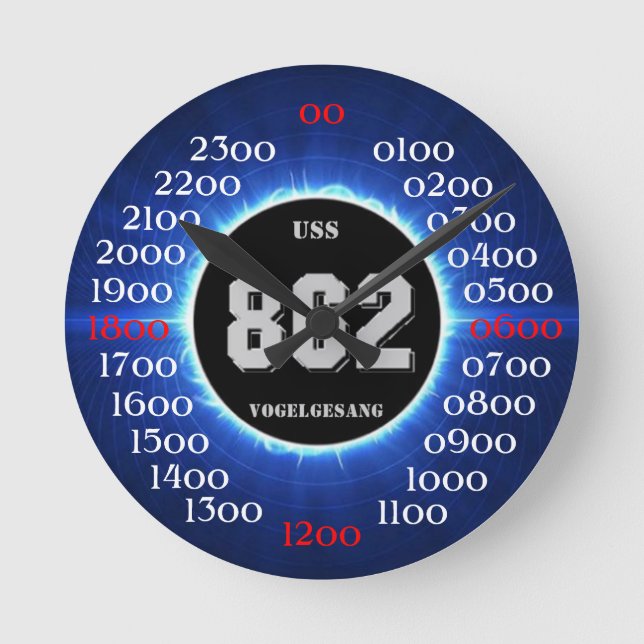 Relógio Redondo USS Vogelgesang (DD-862) (Frente)