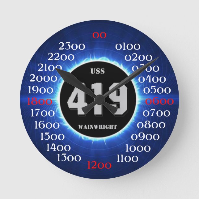 Relógio Redondo USS Wainwright (DD-419) (Frente)
