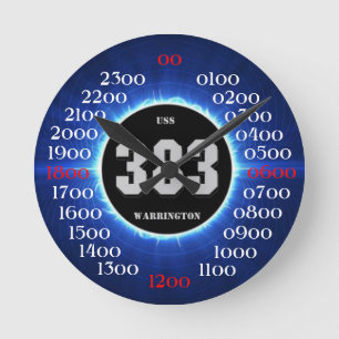 Relógio Redondo USS Warrington (DD-383)