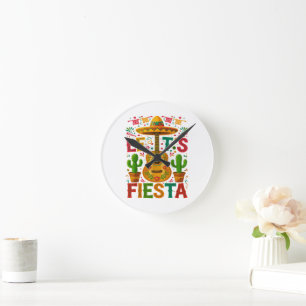 Relógio Redondo Vamos Festejar Fiesta Cinco De Mayo