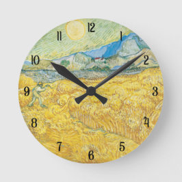 Relógio Redondo Van Gogh Wheat Field Art Lover Dift&Cultura Decor
