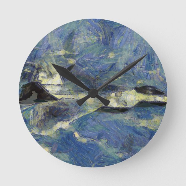 Relógio Redondo vangogh_F22 (Frente)