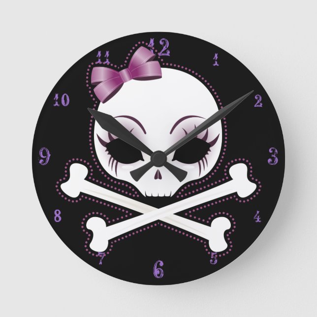 Relógio Redondo VelusaSkullie (Frente)