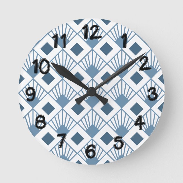 Relógio Redondo Ventiladores do Art Deco (Frente)