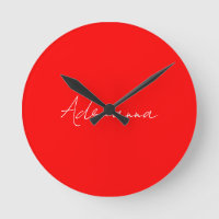 Vermelho profissional adicione seu nome, manuscrit