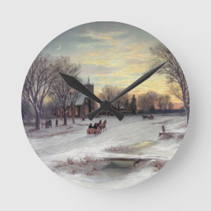 Relógio Redondo Véspera de Natal