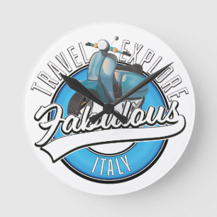 Relógio Redondo Viagem Explore a fabulosa Itália