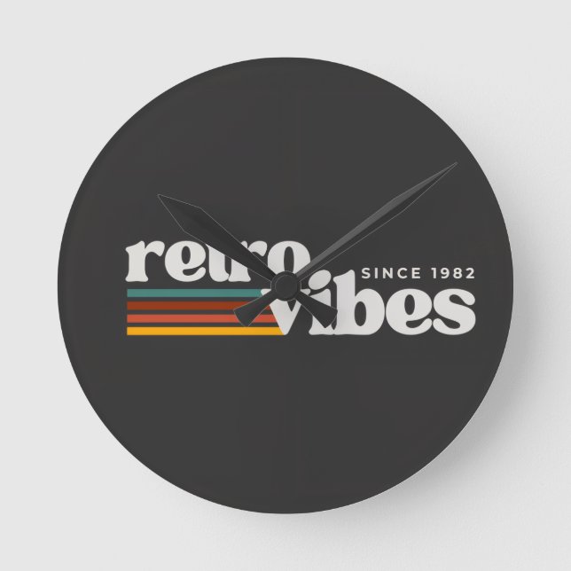 Relógio Redondo vibrações retrô (Frente)