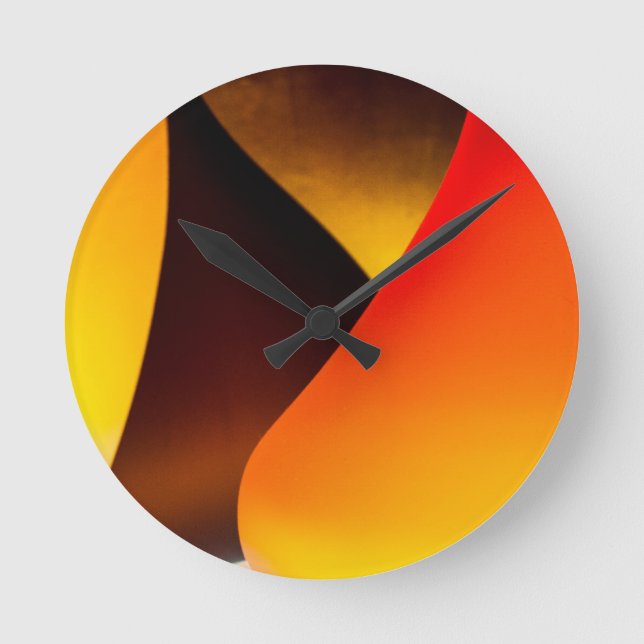 Relógio Redondo Vidro de brilho de Murano (Frente)