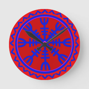 Relógio Redondo Viking Helm of Awe Wall Clock
