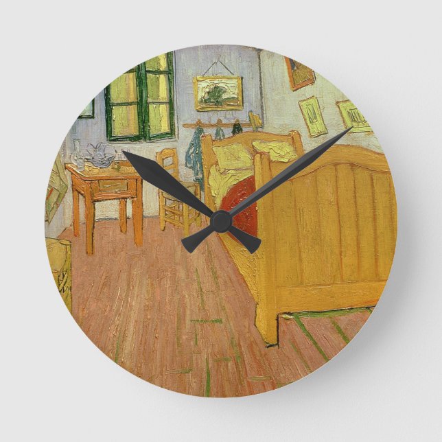Relógio Redondo Vincent van Gogh | o quarto, 1888 (Frente)