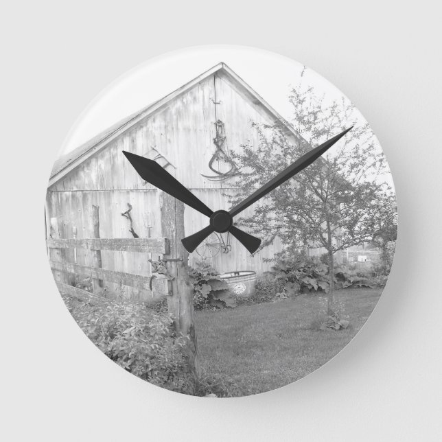 Relógio Redondo Vintage Barn (Frente)