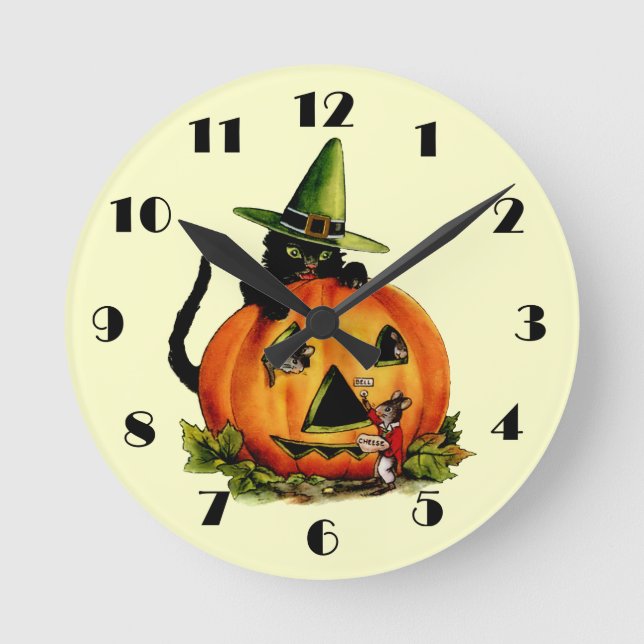 Relógio Redondo Vintage Black Wall Clock (Frente)