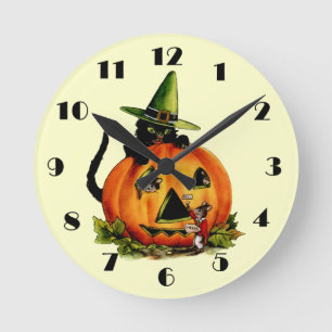 Relógio Redondo Vintage Black Wall Clock