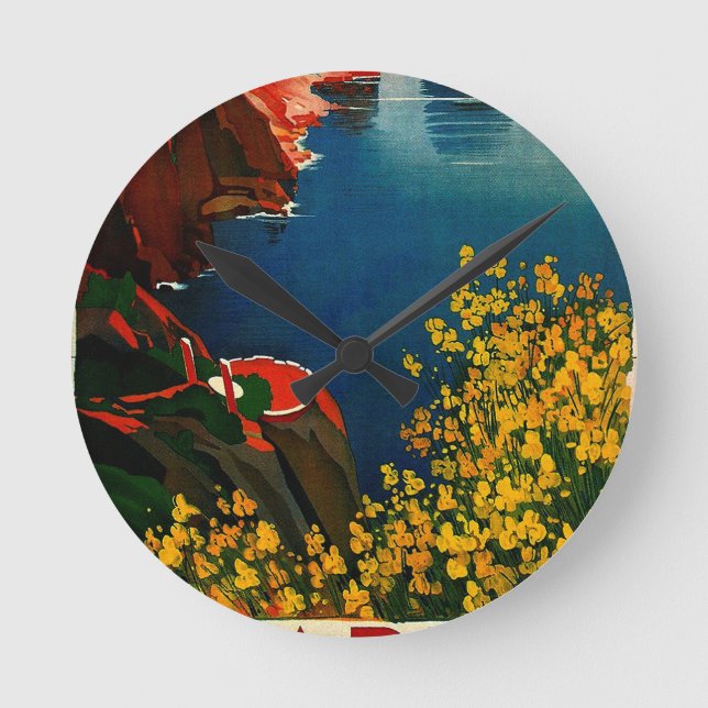 Relógio Redondo Vintage Capri L'Isola del Sole Itália (Frente)