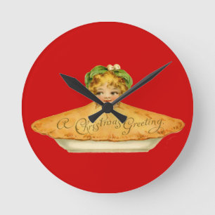 Relógio Redondo Vintage Child & Pie