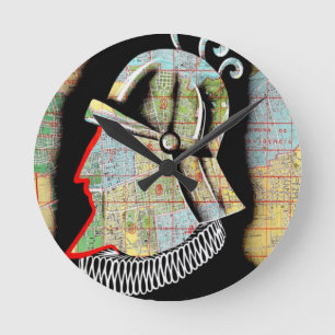 Relógio Redondo Vintage Chile Santiago Viagem